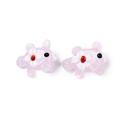 Handmade Lampwork Bumpy Beads Strands LAMP-T021-25B-1