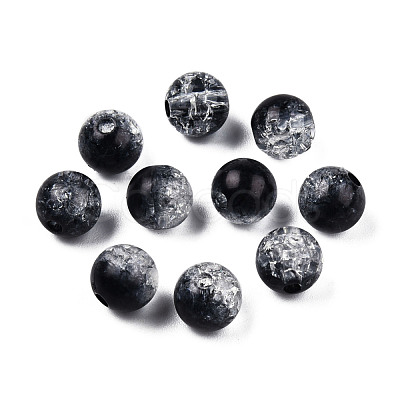 Transparent Crackle Acrylic Beads CACR-N002-24B-1