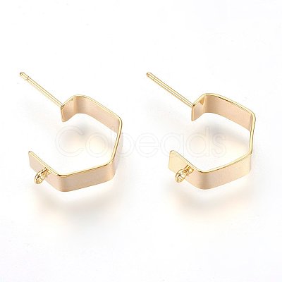 Brass Ear Stud Findings LS-X-KK-S345-022G-1