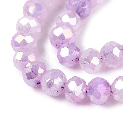 Dyed Crackle Imitation Jade Glass Beads Strands EGLA-Q131-02A-05-1