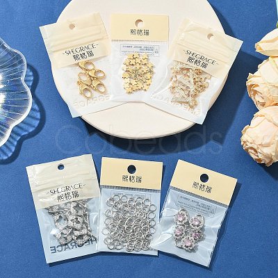 SHEGRACE Brass Micro Pave Cubic Zirconia Peg Bails Pin Pendants XGRQ5F599-815G-1