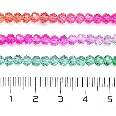 Transparent Painted Glass Beads Strands X1-DGLA-A034-T4mm-A03-1