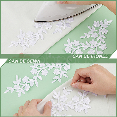 Plum Blosssom Cloth Computerized Embroidery Sew on Patches PATC-WH0021-004C-1