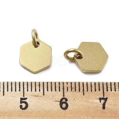 Geometric Figure Style 304 Stainless Steel Stamping Blank Tag Charms STAS-D302-03E-1