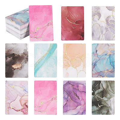100Pcs 10 Styles Hot Stamping Cardboard Paper Jewelry Display Cards CDIS-TA0001-17-1