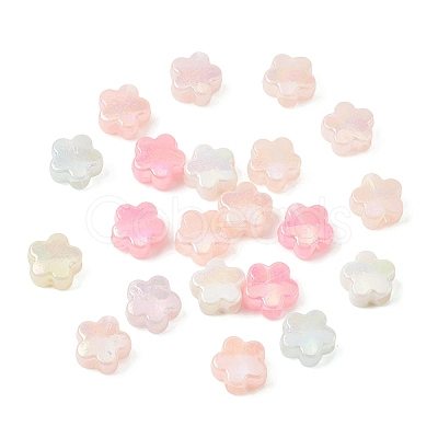 UV Plating Opaque Acrylic Beads OACR-G058-17D-1