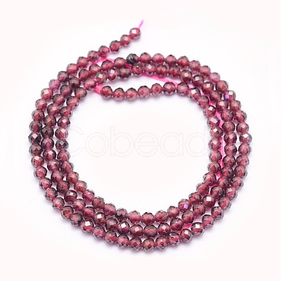 Natural Garnet Beads Strands G-O166-13C-3mm-1