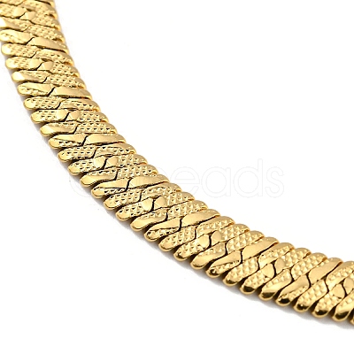 Ion Plating(IP) 304 Stainless Steel Herringbone Chain Bracelet BJEW-D028-02C-03G-1