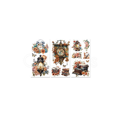3 Sheets 3 Styles PVC Waterproof Decorative Stickers DIY-WH0404-278-1