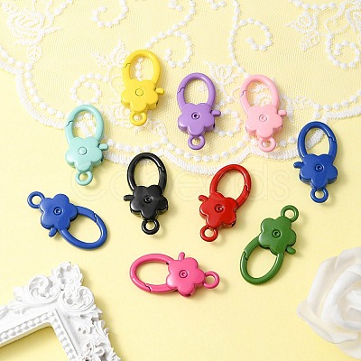 10Pcs Spray Painted Alloy Lobster Claw Clasps FIND-YW0001-58-1
