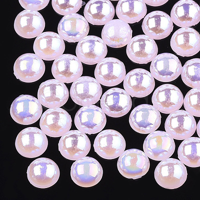 ABS Plastic Imitation Pearl Cabochons OACR-S025-10mm-06-1