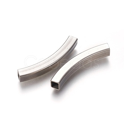 Tarnish Resistant 304 Stainless Steel Tube Beads STAS-L226-057C-P-1