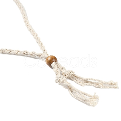 Braided Waxed Cord Empty Macrame Pouch Slider Necklace Making FIND-C061-01E-1