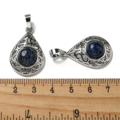 Natural Sodalite Pendants G-Q158-05P-21-1