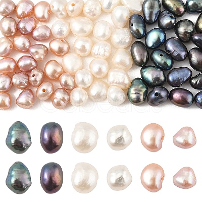 10Pcs Natural Cultured Freshwater Pearl Beads PEAR-YW0001-07A-1