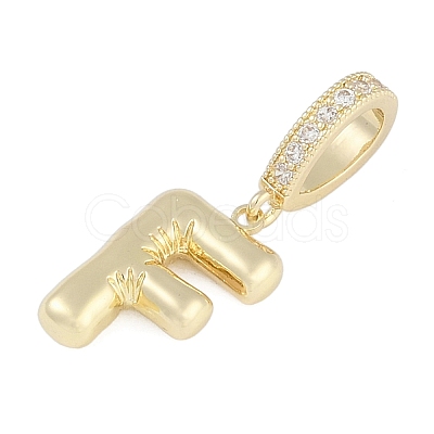 Brass Micro Pave Clear Cubic Zirconia Pendants KK-M289-01F-G-1