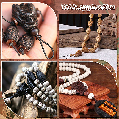 4Pcs Wood Beads WOOD-PH0003-90D-1