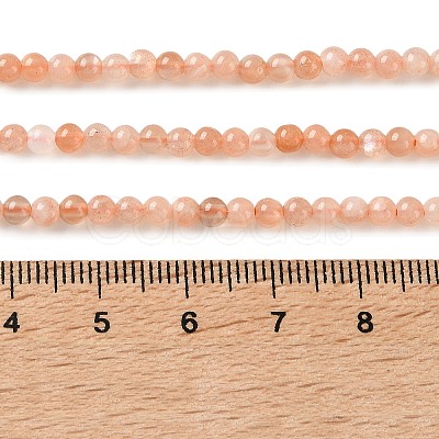 Natural Sunstone Beads Strands G-C284-C02-3mm-02-1