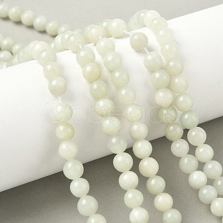Natural Xiuyan Jade Beads Strands G-Z085-A01-6mm-1