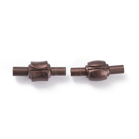 Ion Plating(IP) 304 Stainless Steel European Clasps with Cord Ends STAS-G239-15R-1