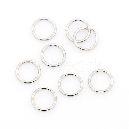 Tarnish Resistant 304 Stainless Steel Open Jump Rings X-STAS-J013-8x0.9mm-01-1