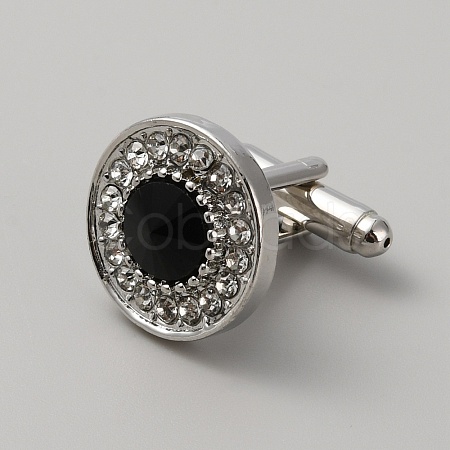 Alloy Micro Pave Cubic Zirconia Cufflinks for Men FIND-WH0110-734-1