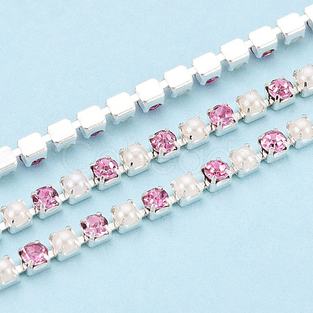 Iron Rhinestone Cup Chains CH-N005-02G-1
