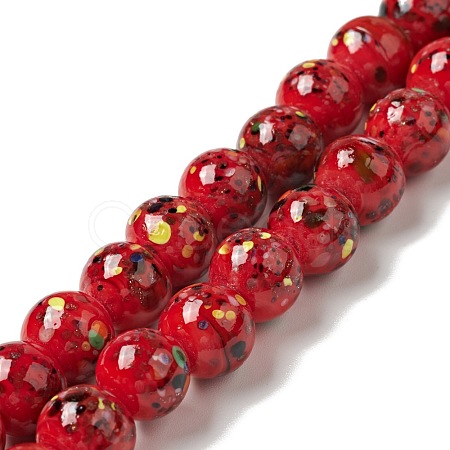 Handmade Lampwork Beads Strand LAMP-C008-02I-1