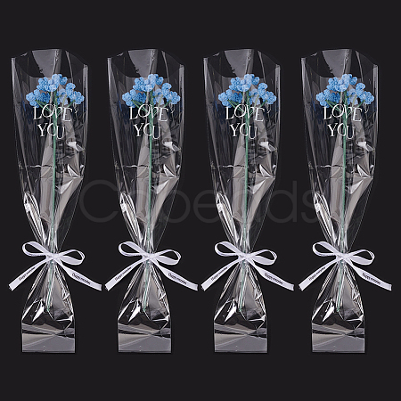 Cotton Knitting Artificial Gypsophila Flower AJEW-WH0314-414A-1