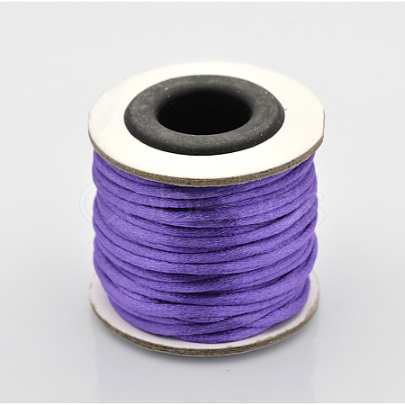 Round Nylon Satin Rattail Cord X-NWIR-O001-A-09-1