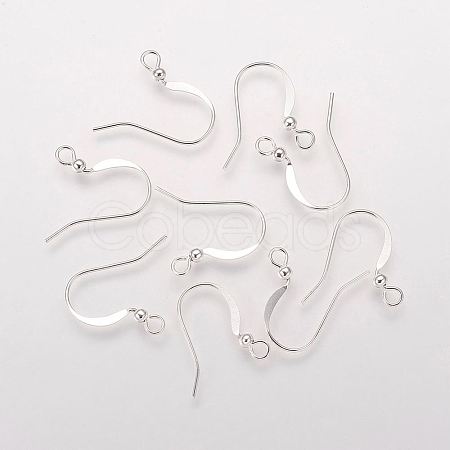 Brass French Earring Hooks X-KK-Q365-S-NF-1