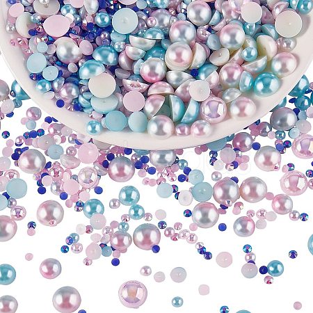 60g Resin patch multi size mixed pearl patch DIY jewelry accessories(2 bags) JX586B-1