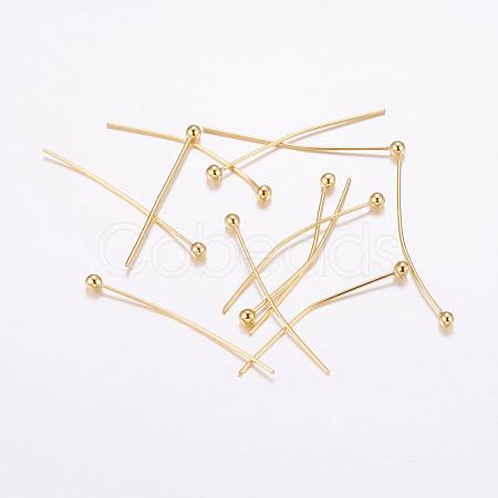 Brass Ball Head Pins KK-F714-07G-B-1