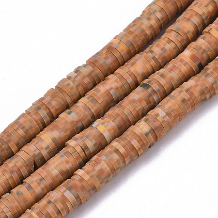 Handmade Polymer Clay Bead Strands CLAY-S094-6mm-B04-1