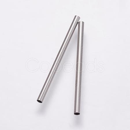 Tarnish Resistant 304 Stainless Steel Tube Beads STAS-P161-01-25mm-1
