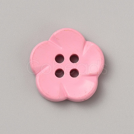 Spray Painted Plastic Buttons FIND-WH0152-394B-07-1