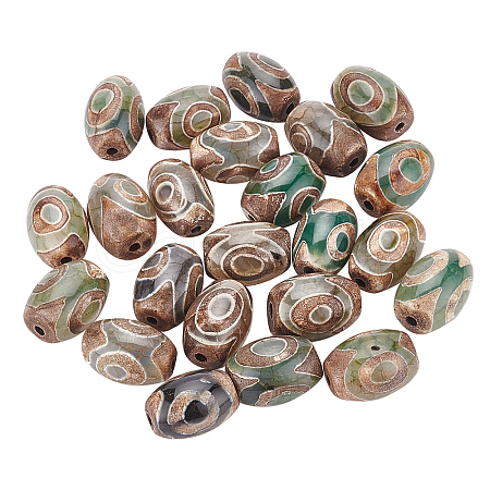 Tibetan Style dZi Beads TDZI-BC0001-01-1