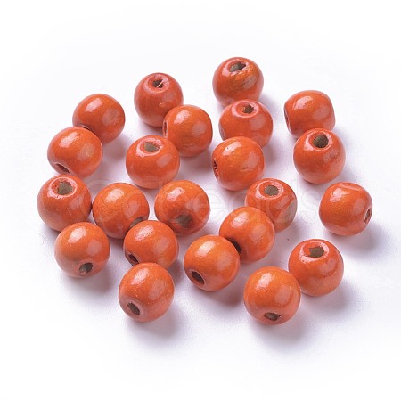 Dyed Natural Wood Beads WOOD-Q006-12mm-09-LF-1