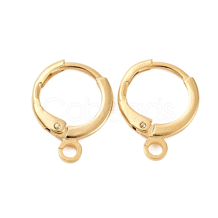 Brass Huggie Hoop Earring Findings X-KK-L179-04G-A-01-1
