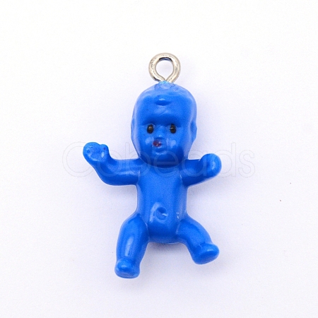 Opaque Plastic Pendants KY-WH0024-12E-1