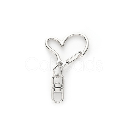 Heart Alloy Swivel Clasps HEAR-PW0001-157D-1