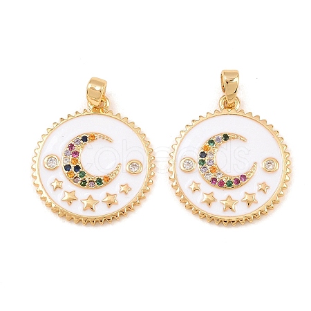 Brass Micro Pave Cubic Pendants KK-Z140-17G-1