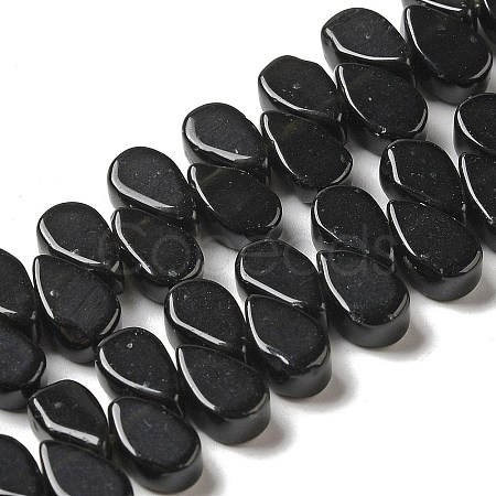 Natural Black Mahogany Obsidian Beads Strands G-B064-B53-1