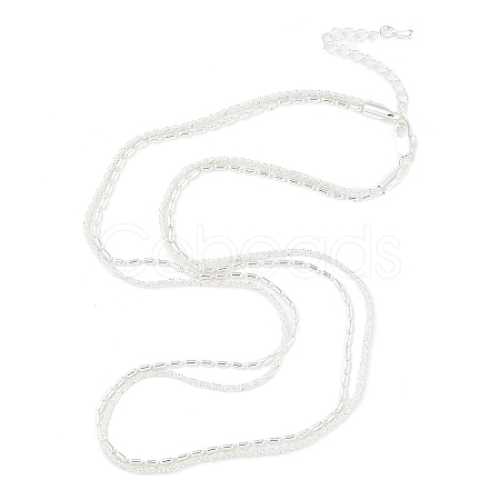 Brass Multi-strand Necklaces for Women NJEW-Q344-03S-1
