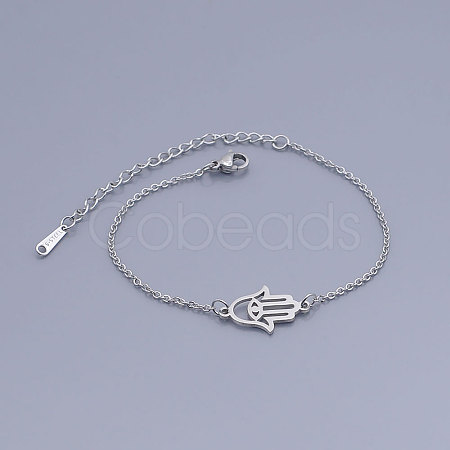 Tarnish Resistant 201 Stainless Steel Link Bracelets BJEW-T011-JN494-1-1