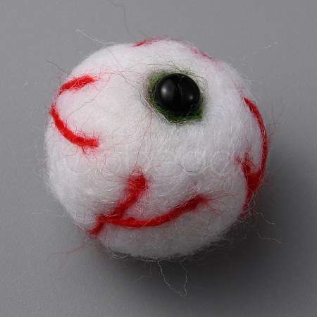 Wool Felt Craft Bloodshot Eyeballs FIND-WH0155-007A-1
