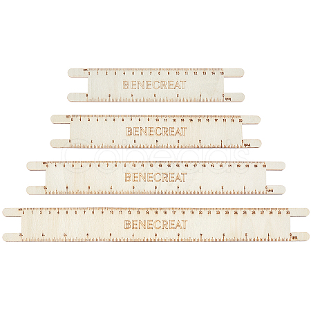 Wood Braided Cord Measure Rulers TOOL-WH0155-74D-1