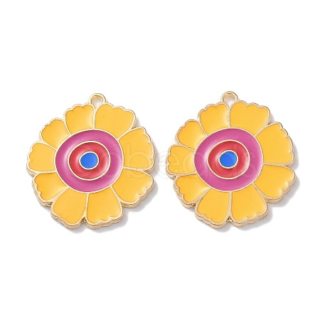Alloy Enamel Pendants ENAM-O001-07B-G-1