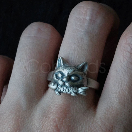 Alloy Cuff Open Rings for Couple WG48813-01-1
