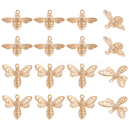 16Pcs 2 Styles Brass Pendants KK-BC0010-03-1